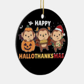 Happy Hanksmas apen kerstapen Cera Keramisch Ornament (Rechts)