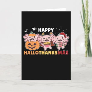 Happy Hanksmas Axolotl Kerstmis Axolotls Feestdagen Kaart