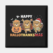 Happy Hanksmas Beaver-kerstbever Magne Magneet (Voorkant)