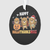 Happy Hanksmas Beaver-kerstbever Ornament (voorkant)