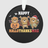 Happy Hanksmas Beaver-kerstbever Ornament (voorkant)