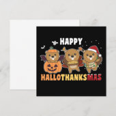 Happy Hanksmas Beaver-kerstbever-uitnodiging Kaart (Voorkant / Achterkant)