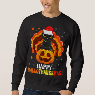 Happy Hanksmas Black Cat Lover Santa Pumpkin Trui