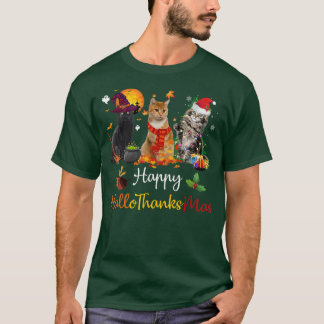 Happy Hanksmas Cats Lover Halloween Merry Ch T-shirt