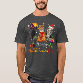 Happy Hanksmas Cats Lover Halloween Merry Ch T-shirt