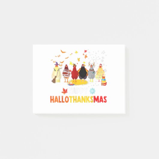Happy Hanksmas Chickens Costume Halloween Th Post-it® Notes (Voorkant)