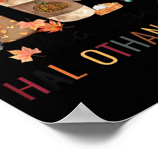 Happy Hanksmas Coffee Halloween Thanksgiving Poster (Hoek)