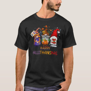 Happy Hanksmas Cute Gnomes Herfst Halloween Wo T-shirt