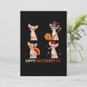 Happy Hanksmas Cute Witch Turkey Santa Aankondiging (Staand voorkant)