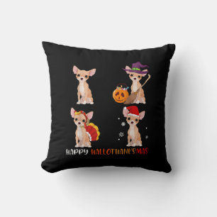 Happy Hanksmas Cute Witch Turkey Santa Kussen