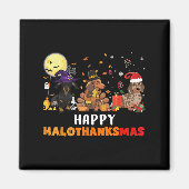 Happy Hanksmas Dachshund Hondenliefhebber Hallowee Magneet (Voorkant)