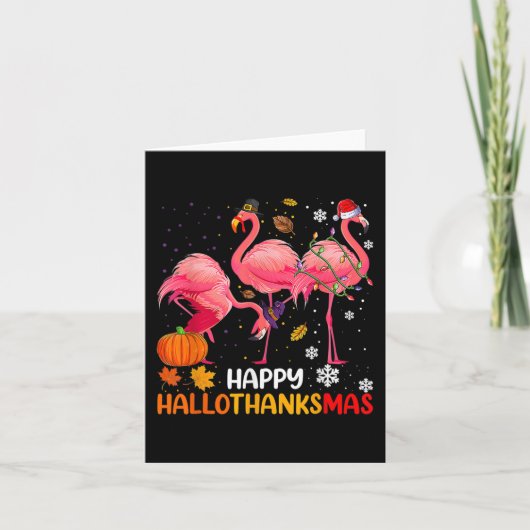 Happy Hanksmas Flamingo Kaart (Voorkant)