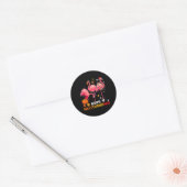 Happy Hanksmas Flamingo Ronde Sticker (Envelop)