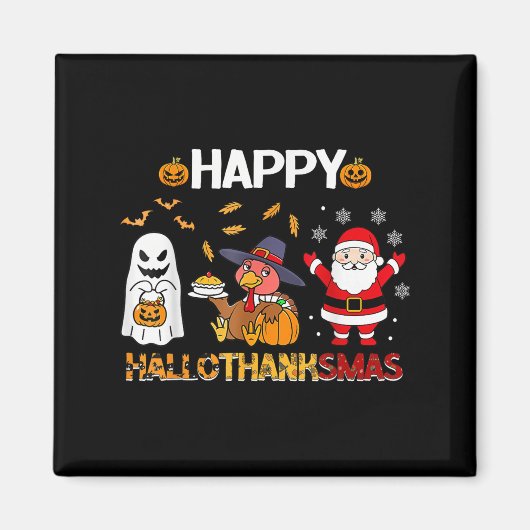 Happy Hanksmas Funny Halloween Thanksgiving Magneet (Voorkant)
