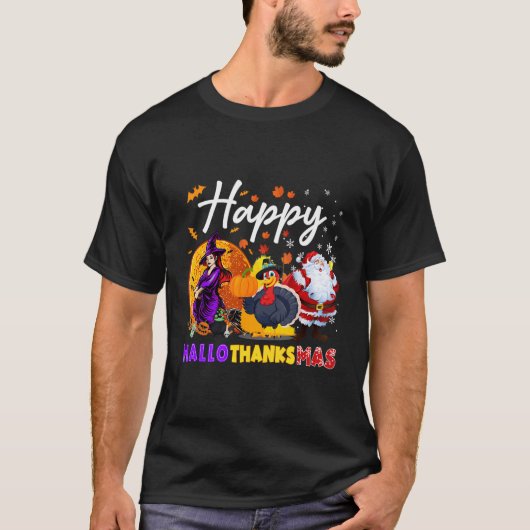 Happy Hanksmas Funny Halloween Thanksgiving T-shirt (Voorkant)