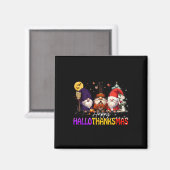 Happy Hanksmas Gnome Halloween Thanksgiving Magneet (Voorkant / Achterkant)
