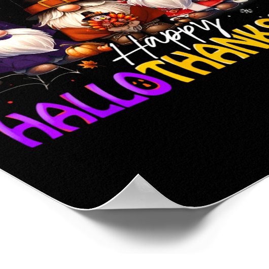 Happy Hanksmas Gnome Halloween Thanksgiving Poster (Hoek)