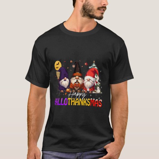 Happy Hanksmas Gnome Halloween Thanksgiving T-shirt (Voorkant)