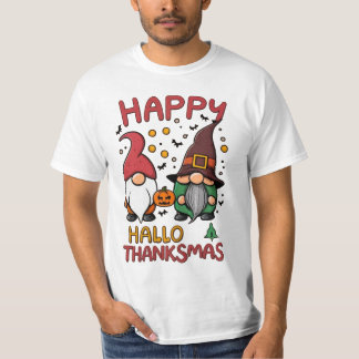 Happy Hanksmas Gnome Halloween Thanksgiving T-shirt