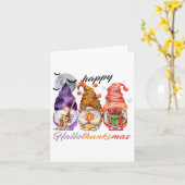 Happy Hanksmas Gnome Happy Thanksgiving Day Kaart (Gele Bloem)