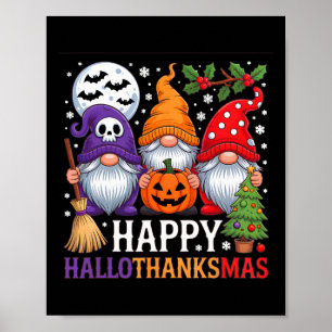 Happy Hanksmas Gnomes Halloween Thanksgiving Poster