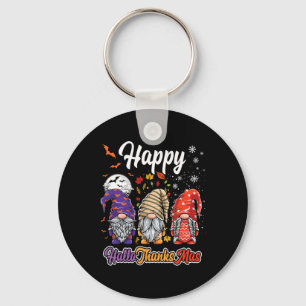 Happy Hanksmas Gnomes Halloween Thanksgiving Sleutelhanger