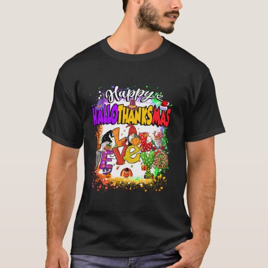 Happy Hanksmas Gnomes Halloween Thanksgiving T-shirt (Voorkant)
