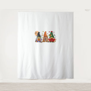 Happy Hanksmas Gnomes Halloween Thanksgiving Wandkleed