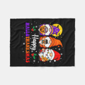 Happy Hanksmas Gnomes Lover Halloween Merry Fleece Deken (Voorkant (Horizontaal))