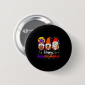 Happy Hanksmas Gnomes Lover Halloween Merry Ronde Button 5,7 Cm (Voorkant /achterkant)