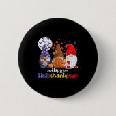 Happy Hanksmas Gnomes Lover Halloween Merry Ronde Button 5,7 Cm (Voorkant)