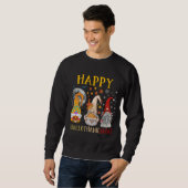 Happy Hanksmas Halloween Kerstmis Thanksgiv Trui (Voorkant volledig)