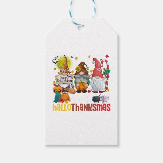 Happy Hanksmas Halloween Thanksgiving Cadeaulabel (Voorkant)
