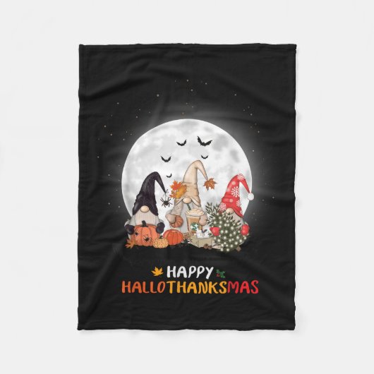 Happy Hanksmas Halloween Thanksgiving Christus Fleece Deken (Voorkant)
