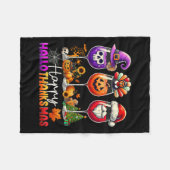 Happy Hanksmas Halloween Thanksgiving Christus Fleece Deken (Voorkant (Horizontaal))
