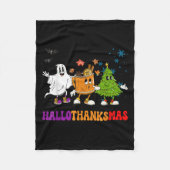 Happy Hanksmas Halloween Thanksgiving Christus Fleece Deken (Voorkant)