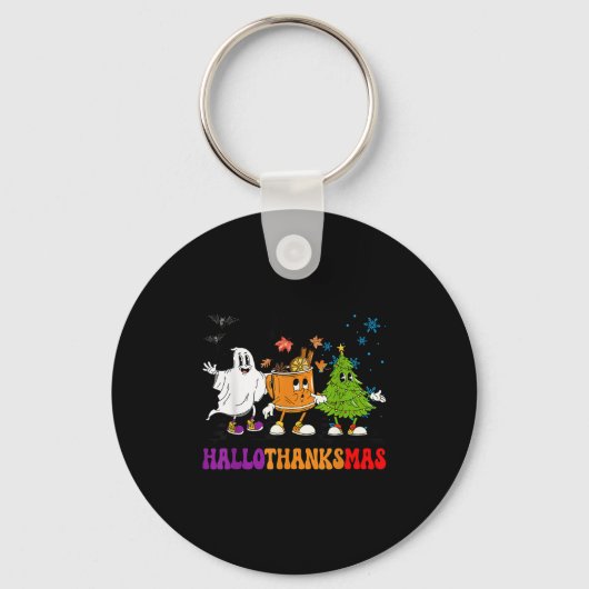Happy Hanksmas Halloween Thanksgiving Christus Sleutelhanger (Voorkant)