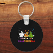 Happy Hanksmas Halloween Thanksgiving Christus Sleutelhanger (Voorkant)