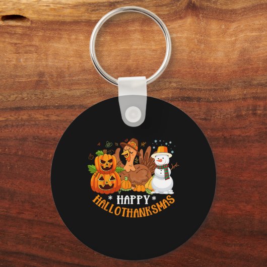 Happy Hanksmas Halloween Thanksgiving Christus Sleutelhanger (Voorkant)