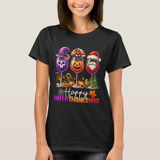 Happy Hanksmas Halloween Thanksgiving Christus T-shirt (Voorkant)