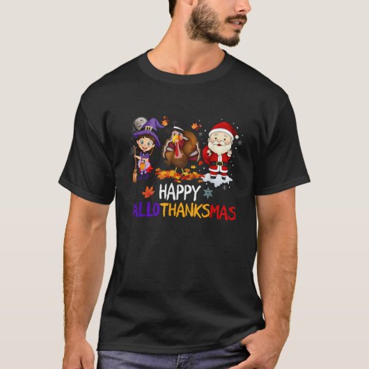 Happy Hanksmas Halloween Thanksgiving Christus T-shirt (Voorkant)