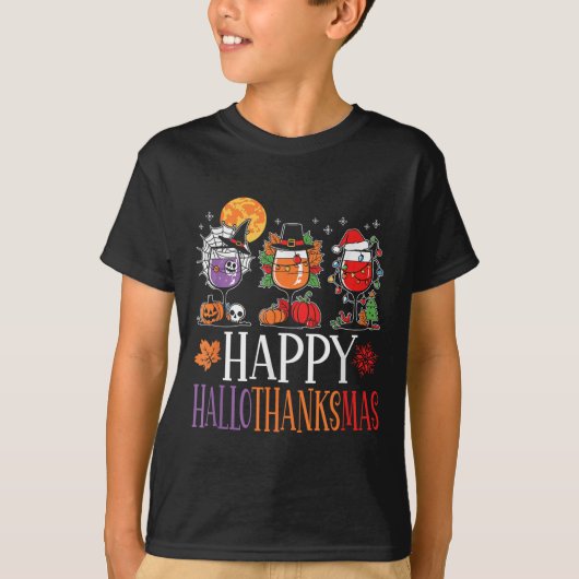 Happy Hanksmas Halloween Thanksgiving Christus T-shirt (Voorkant)