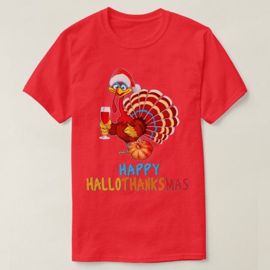 Happy Hanksmas Halloween Thanksgiving-programma's T-shirt (Design voorkant)