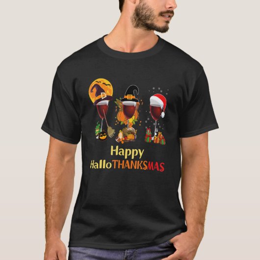 Happy Hanksmas Halloween Thanksgiving T-shirt (Voorkant)