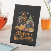 Happy Hanksmas Happy Halloween Thanksgiving Reclamebord Met Voetstuk (Insitu)