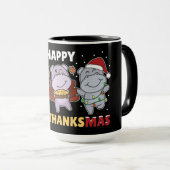 Happy Hanksmas Hippos Mok met Kerstmis Hippo (Voorkant rechts)