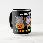 Happy Hanksmas Hippos Mok met Kerstmis Hippo (Voorkant links)