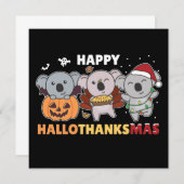 Happy Hanksmas Koalas Kerstmis Koala Invita Kaart (Voorkant / Achterkant)
