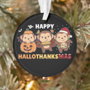 Happy Hanksmas Monkey Kerstapen Orna Ornament