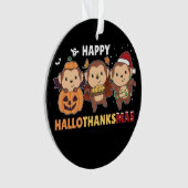 Happy Hanksmas Monkey Kerstapen Orna Ornament (voorkant)